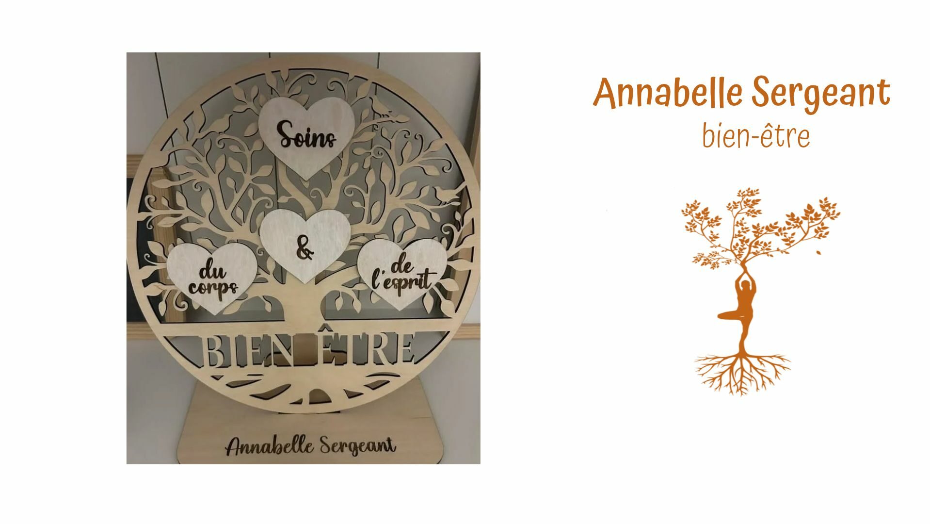 arbre de vie fabriqué pour l'entreprise de bien-être Annabelle sergeant qui apaise le corps et l'esprit des clientes